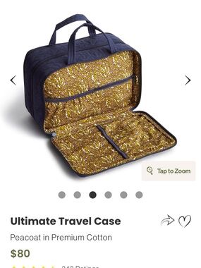 Vera Bradley Ultimate Travel Case in Peacoat Blue